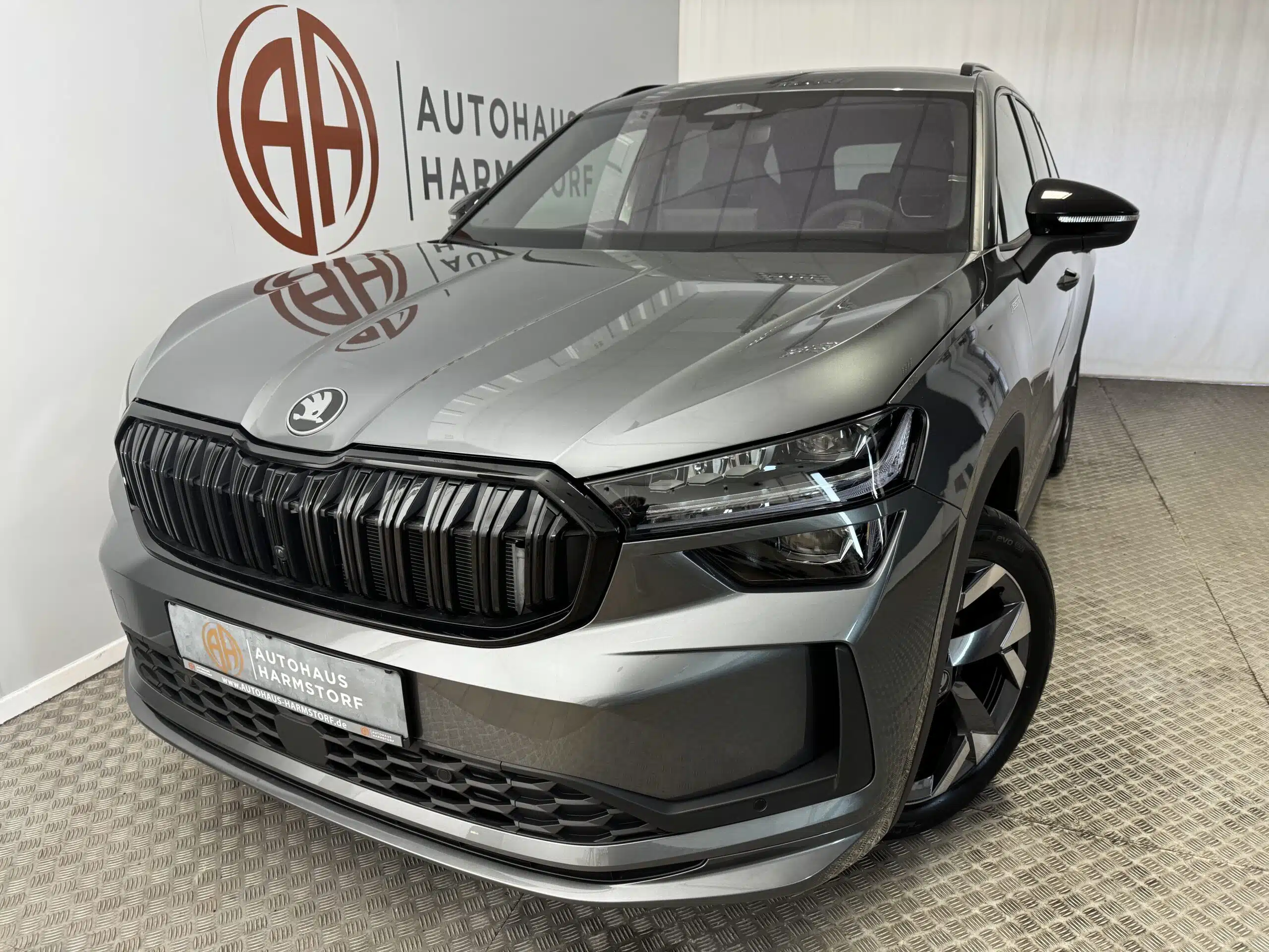 254 Skoda Kodiaq 2.0 TDI 4x4 Sportline Panoramadach, Anhängerkupplung, 7-Sitze - Graphite Grau